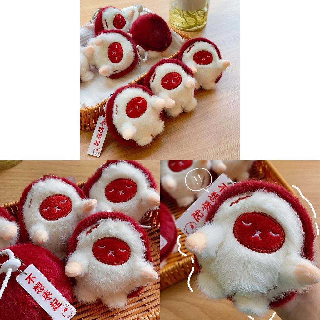 Cute Cartoon Plush Bag Charm With Short Hair Material For Gift Giving