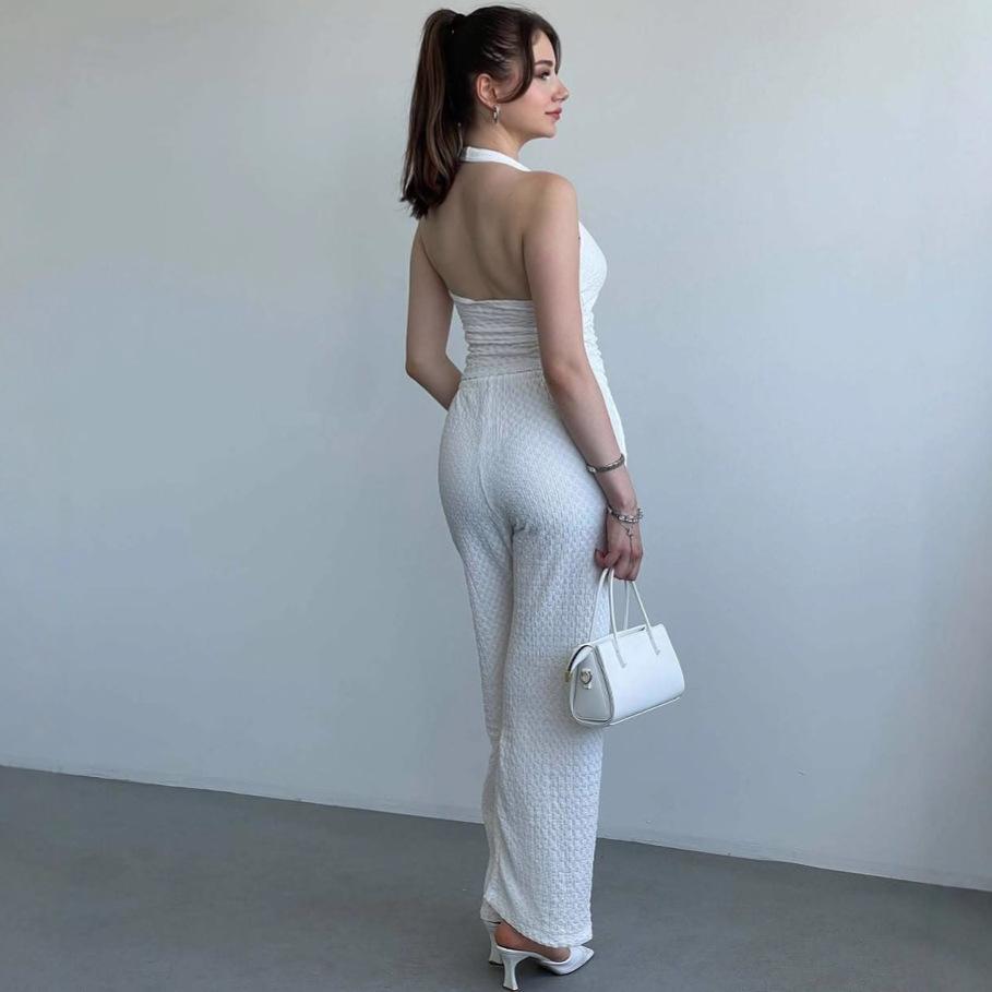 2025 Summer, Europe, America, Waist, Thin, Loose and Comfortable Commuting U-neck Sleeveless Vest, Pants Two-piece Set