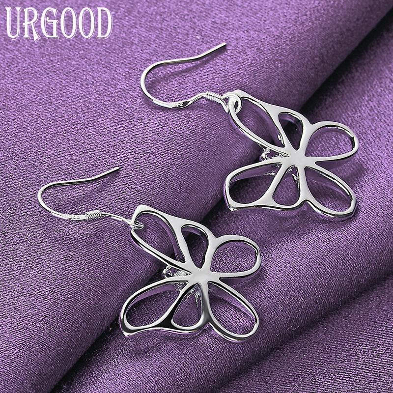 925 Sterling Silver Butterfly Pendant Earrings Fashion Jewelry