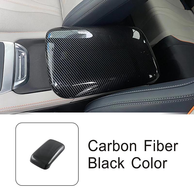 Car Styling Center Console Armrest Box Panel Decoration Cover Trim For BYD Song PLUS  Carbon Fiber Color Interior Accessorie 1 piece
