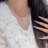 Stone Gourd Crushed Ice Ice Necklace Women'S Versatile Can Pull Light Luxury Niche Collarbone Chain Real Gold Electroplating