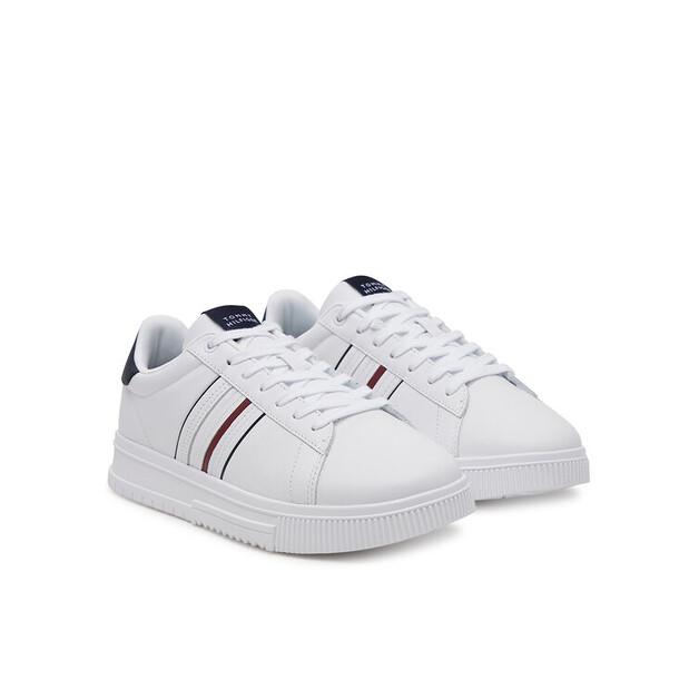 Men's Sneakers Tommy Hilfiger Modern Cupsole Stripes Lth Fm0fm05406 White