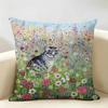 Retro Springtime Village Plants Cushion Cover Natural Linen Organic Fabric DoubleSided Printing Room Sofa Decor Pillow Case