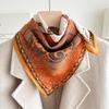 71 Series Neck Cashew Flower Square Scarf Silk Scarf Female Korean Version Versatile Literary and Retro Neck Protection Decorative Small Scarf