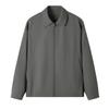 Shanshan Men's Spring/Summer Thin Wrinkle-Textured Polo Collar Jacket