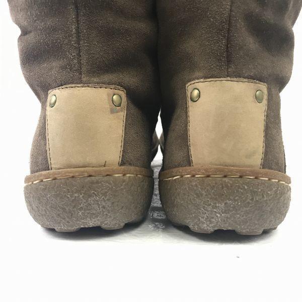 Spain Long-Established CAMPER Suede Leather Long Boots 23.5 Brown(USED)