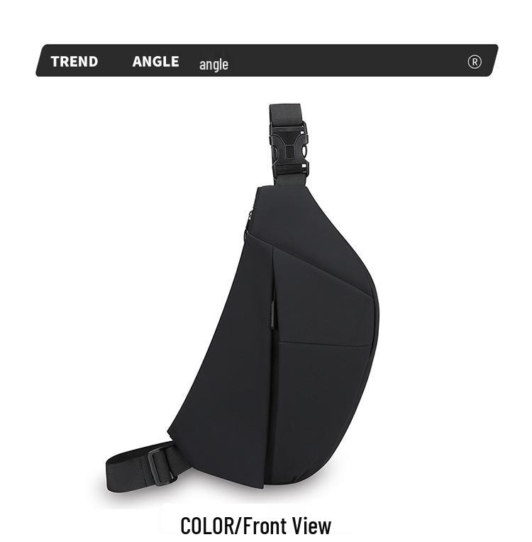 Men's Crossbody Bag: Stylish Cross-Border Single Shoulder Bag for Outdoor Sports, Cycling, Casual Travel, and Commute - High-End Chest Bag.