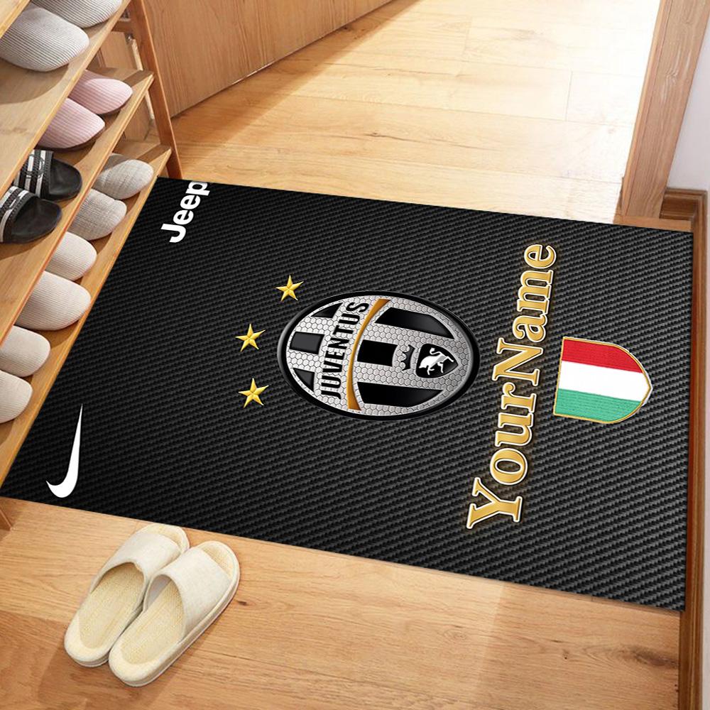 Juventus Customized Name Area Rug Design for Hallway Bedrooms Kitchen Living Rooms Antislip Carpet Decorate Offices Perfect Gift for Friends & Family