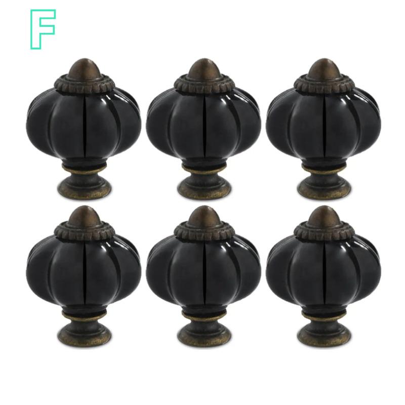 6/10pcs Pumpkin Knob Clear Handle Pulls Cabinet Drawer single hole handle Decor Kitchen Dresser Hooks