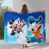 Cartoon Mickey Minnie Mouse Donald Duck Flannel Blanket,Ultra Soft Warm Plush Throw for Home Bedroom Bed Sofa Cover Office gift