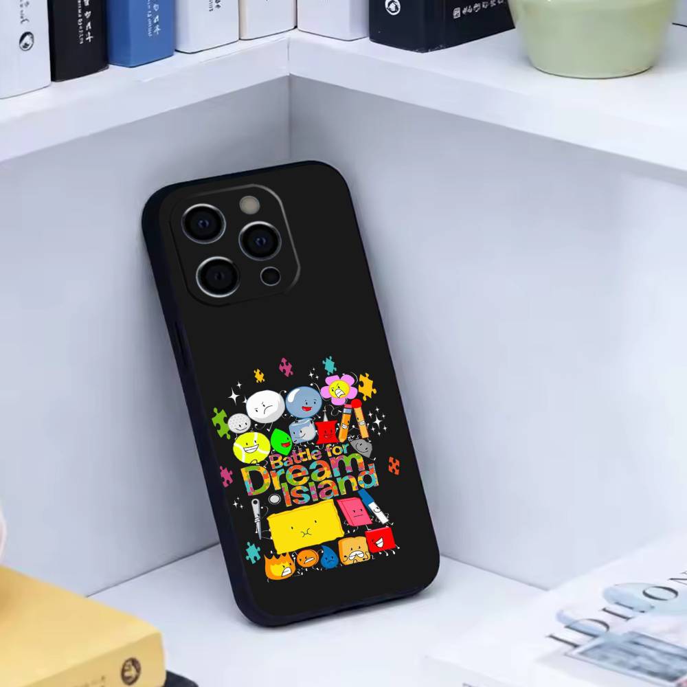 BFDI-Battle for Dream Island  Phone Case For iPhone 17, 16,15,14,13,12,11 Plus,Pro Max, Others Soft Black Cover