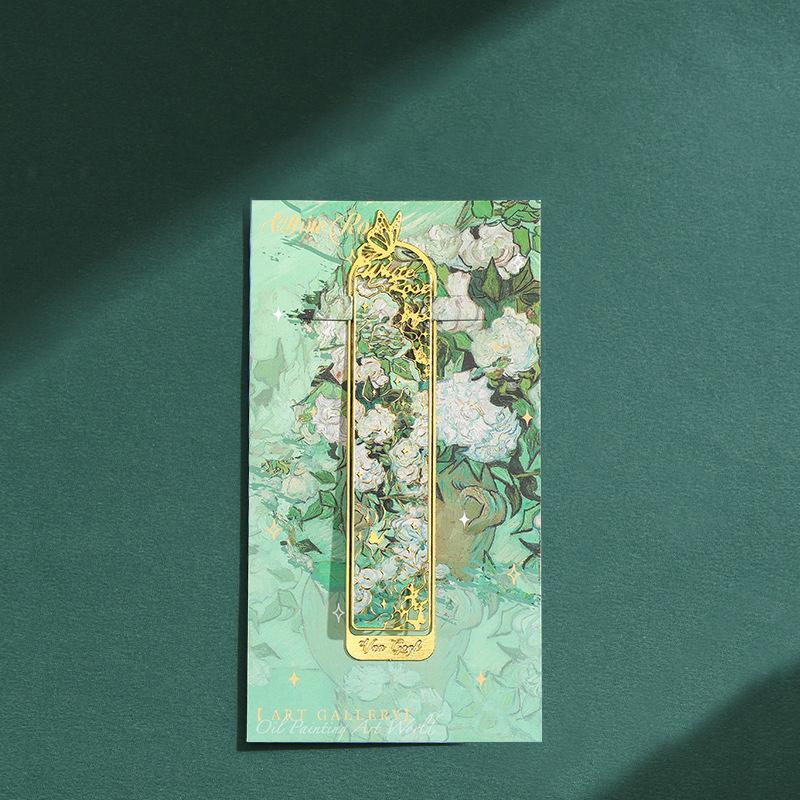 Kreativní kovová dutá záložka v čínském stylu Retro květinová záložka Kovová záložka Školní potřeby pro děti