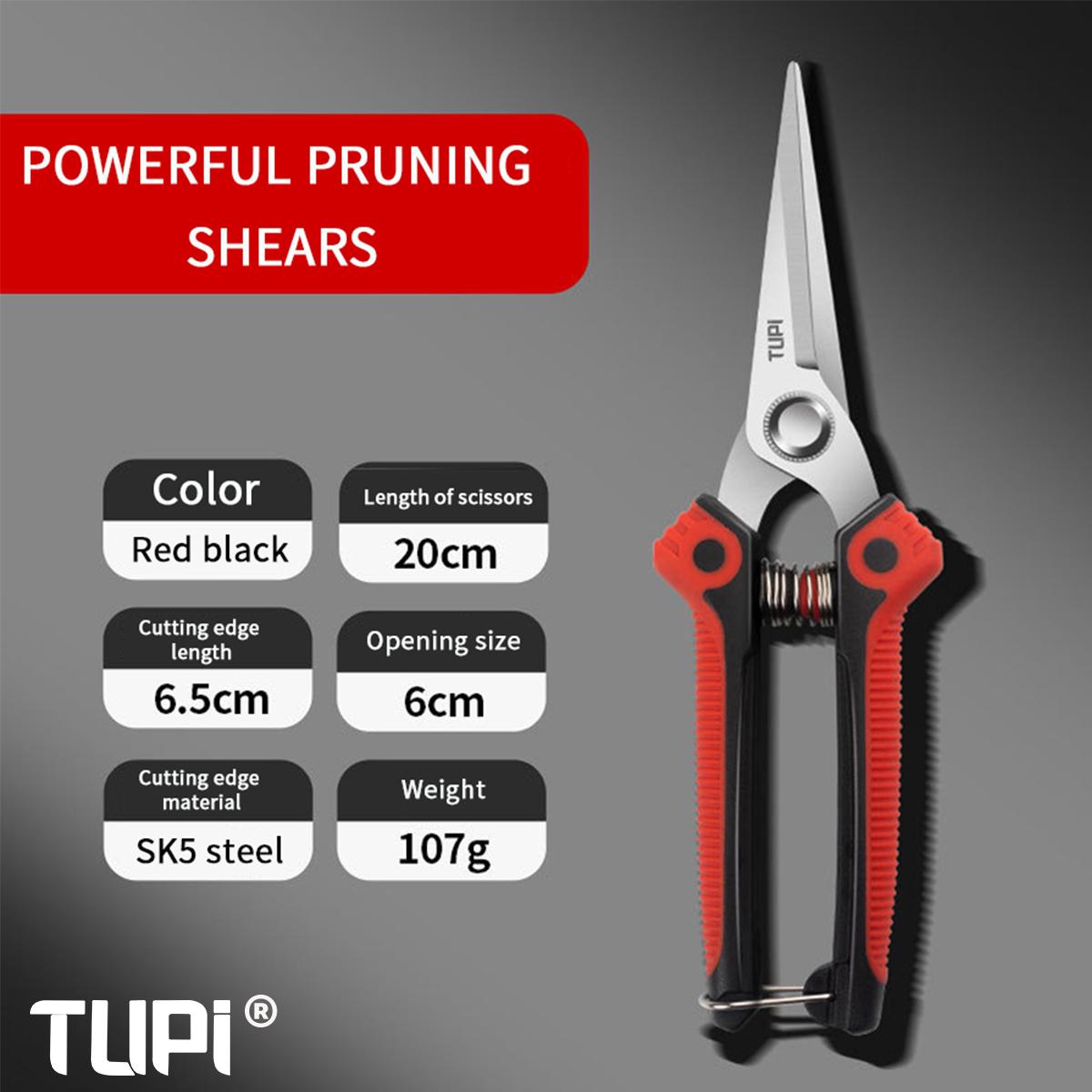 

Tupi Professional Bypass Pruning Shears Garden Scissors For Tree Trimming Durable Hand Clippers With Ergonomic Non-Slip Handle Set