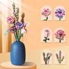 Non-Toxic 547Pcs Lavender Bouquet Mini Bricks Flowers Building Blocks Rose Children Toys Home Decor Mother'S Day Valentine'S Day Gifts