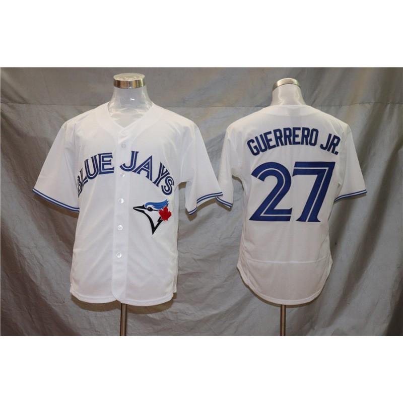 Toronto Blue Jays 27 Baseball Jersey Loose Fit Button-Up Shirt Men Sports Fan Apparel