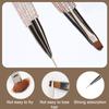 Dual-Ended Nail Brush With Diamond Nail Art Brushes Professional Gel Nail Polish Liner Flower Painting Drawing Manicure Tools