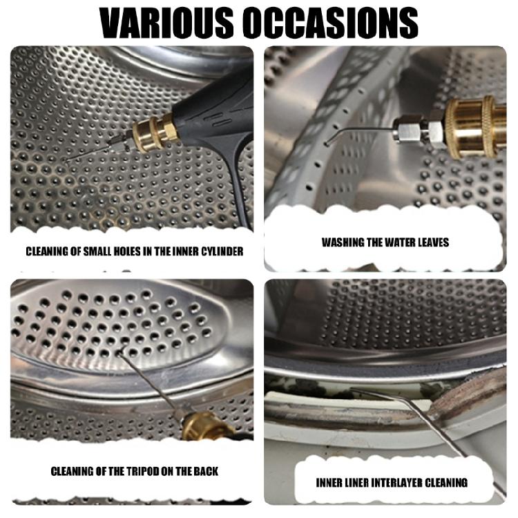4Pcs All Metal High Pressure Cleaning Needle Perfect For Air Conditioning Removing Stubborn Dirt From Cars And Patios