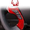 Real Carbon Fiber Car Accessories Driver Wheel Button Panel Trim Cover Soft Sticker For Infiniti JX 2013 QX60 2014 2015 2016
