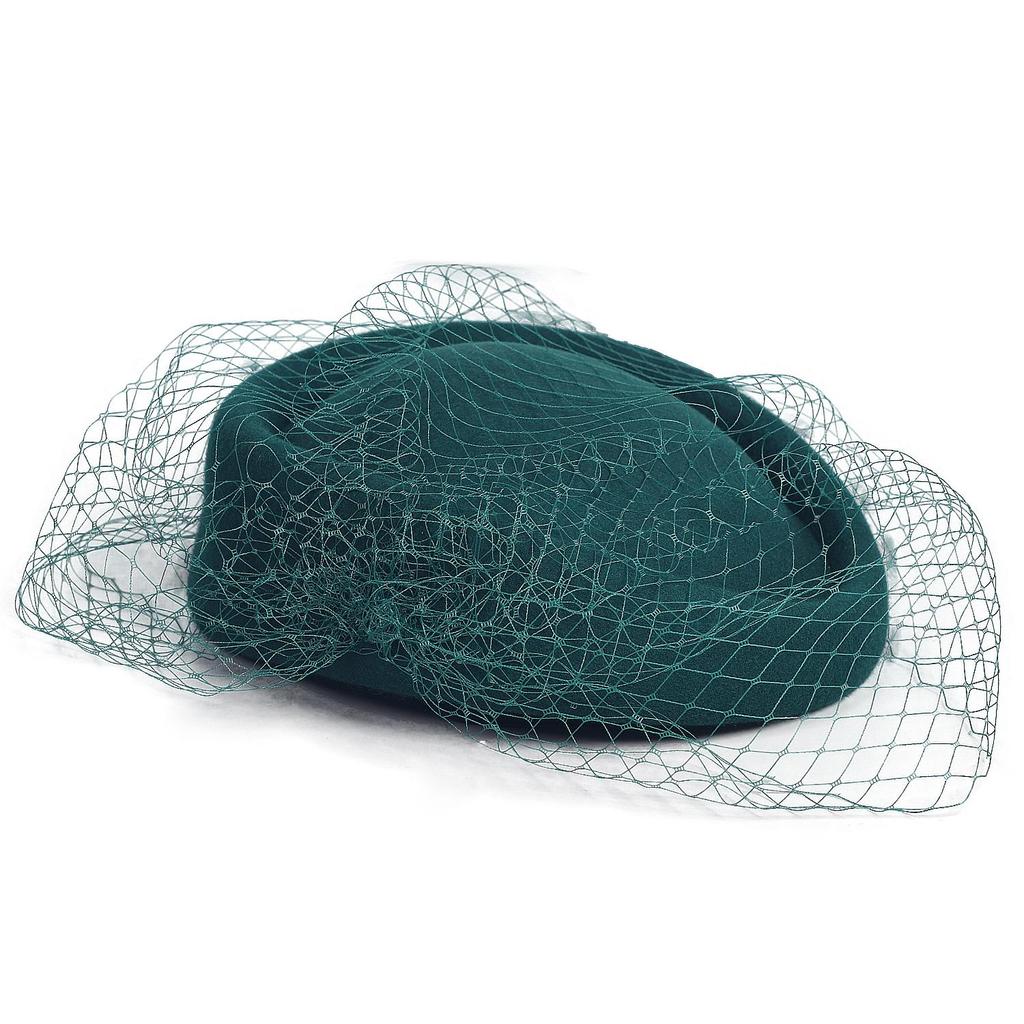 Pălării Fascinator pentru Femei Pălărie Vintage Anii 60 Lână Pălărie Stewardesă Pillbox Pălărie Bază Fascinator Cocktail Lacrimă