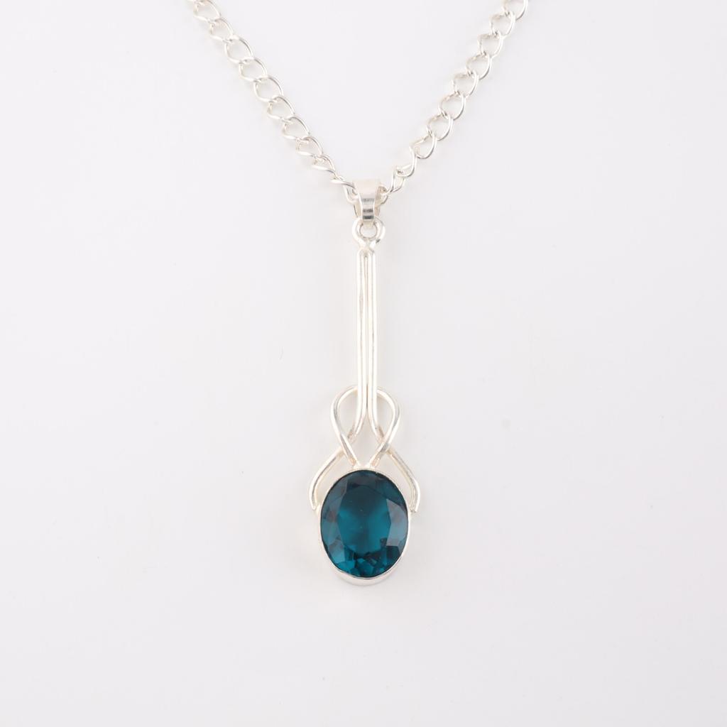 Apatit Ädelsten 925 Sterling Silver Smycken Handgjord Hänge 1,79" För Gåva PP-60-11