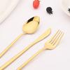 40Pcs/Set Western Gold Dinnerware Set Stainless Steel Cutlery Set Fork Knife Tea Spoon Flatware Tableware Kitchen Silverware Set