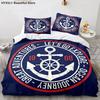 Ship Anchor Nautical Comfortable Duvet Quilt Cover Pillowcase Bedding Set Children Bedroom Decoration Home Textile