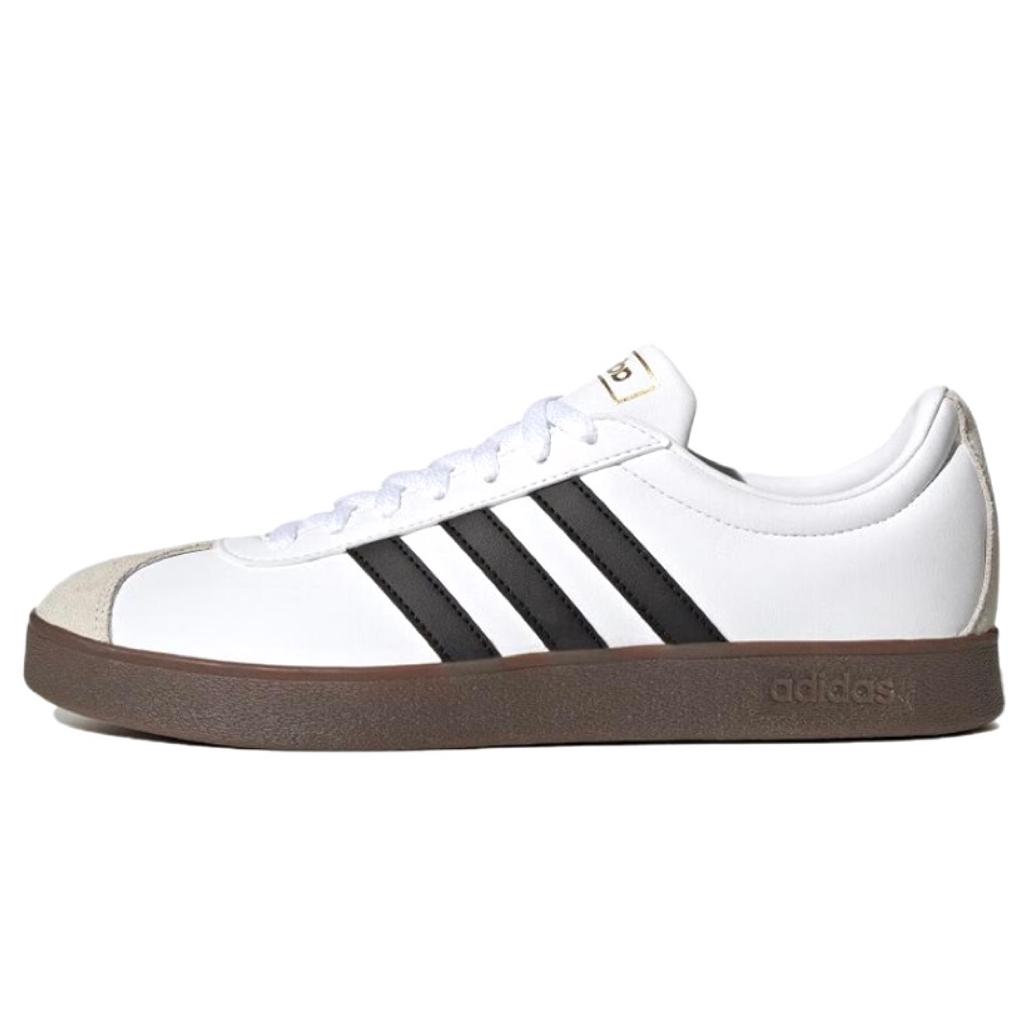 Adidas VL COURT 2.0 Spotted Cow Wear resistant And Lightweight Low top Skateboard Shoes Unisex Black White ID6015(Team801-S-BOX)