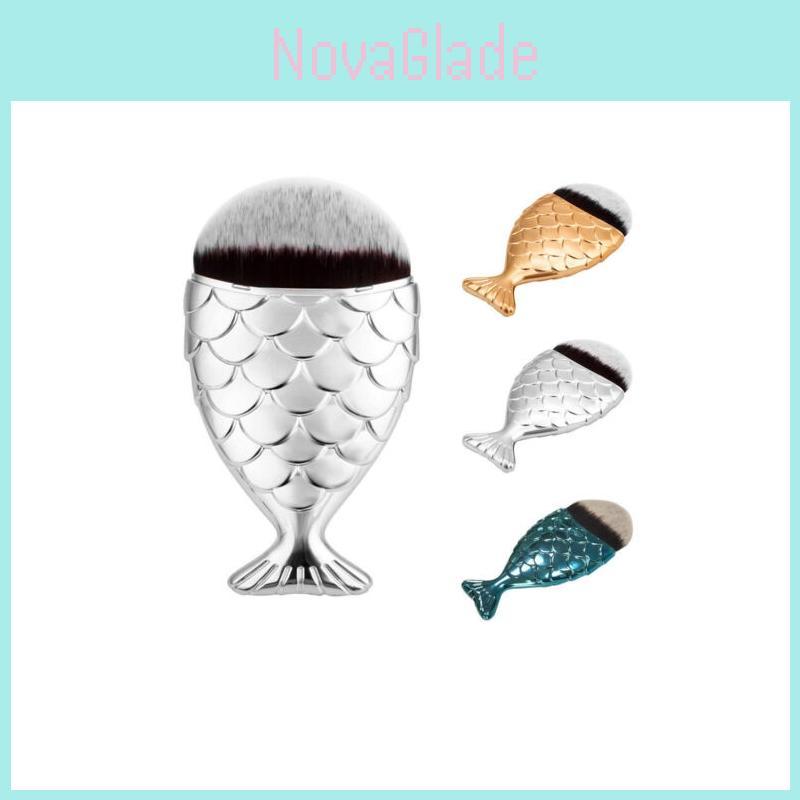 Exquisite Professional Mermaid Makeup Brushes Set With Luxurious Foundation And Powder Brush