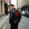 European size leather jacket men's thick autumn and winter coat men's new slim fit European and American trendy washing casual