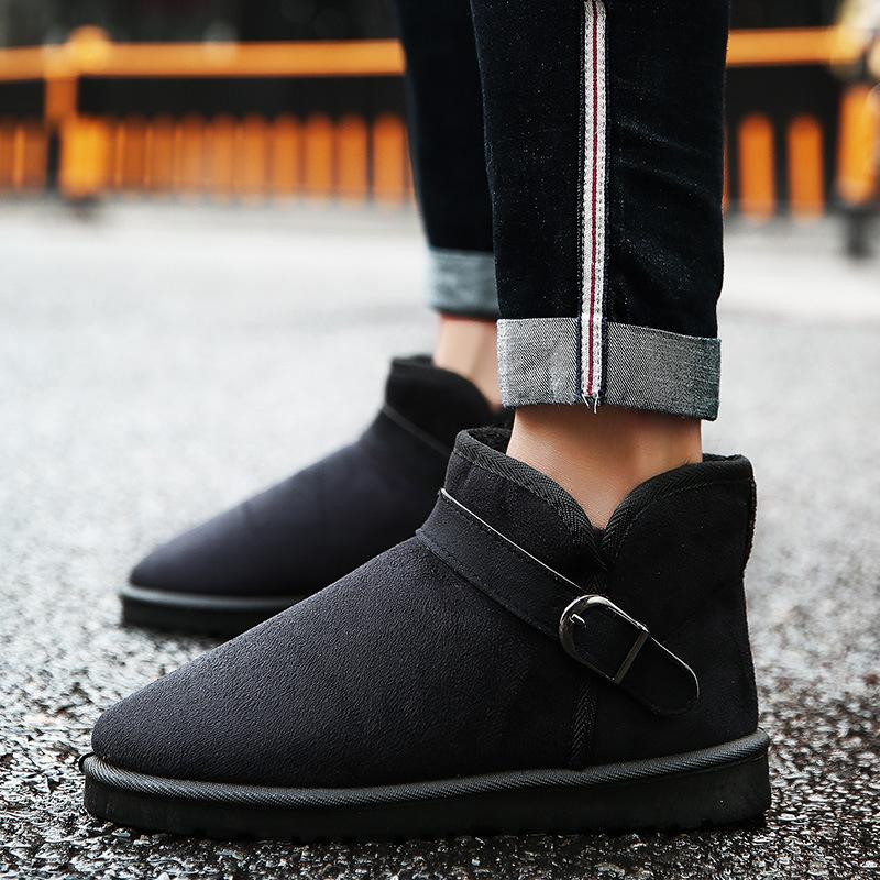 Thick-soled snow boots women's 2025 new winter thickened velvet short boots warm bread non-slip cotton shoes