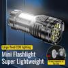 9 LED Portable Flashlights Type-C Rechargeable Torch With Pen Clip COB Flashlight Outdoor Fishing Tail Magnetic Work Light