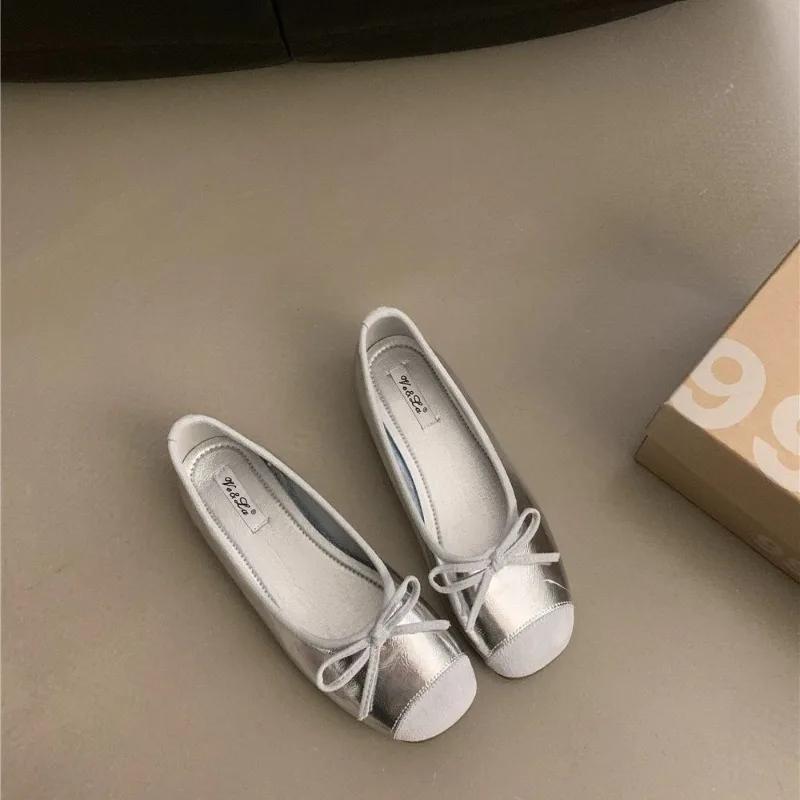 Fashion New Soft Sole Slip-on Women's Flat Shoes Fashion Casual Ladies Ballet Shoes Female Bow Designer Outdoor Walking Woman Flats