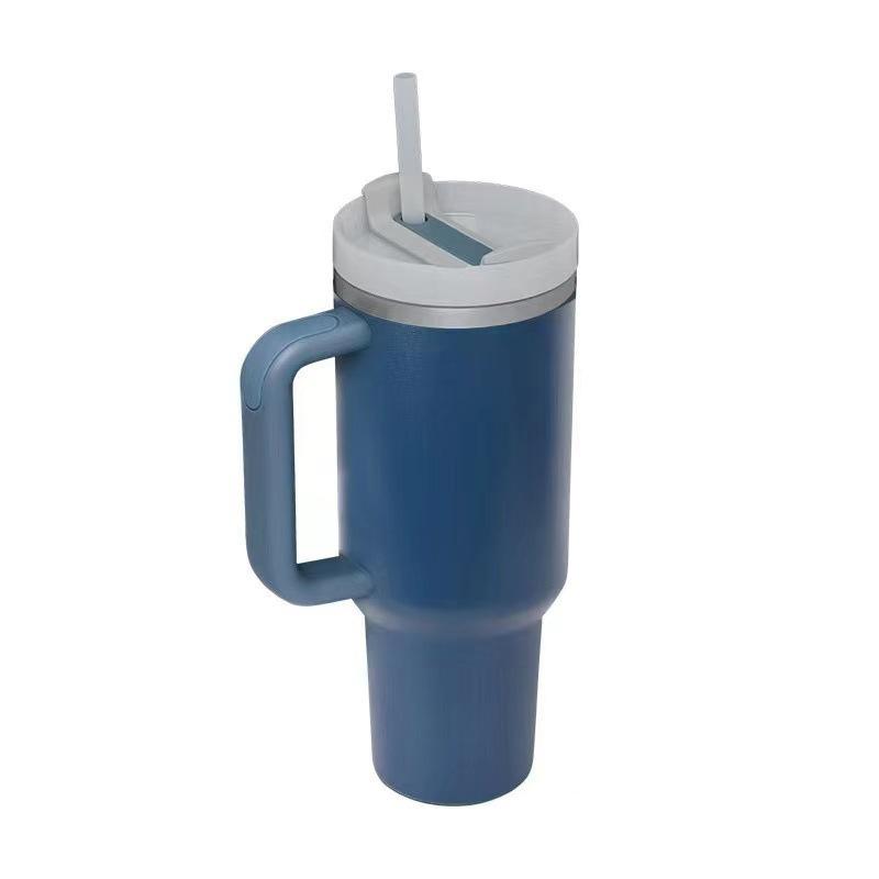 

40oz Stainless Steel Insulated Car Cup with Handle & Straw - Keeps Cold & Hot, Ideal for Coffee/Beer, Great Holiday Gift, Portab 1000-1500ml