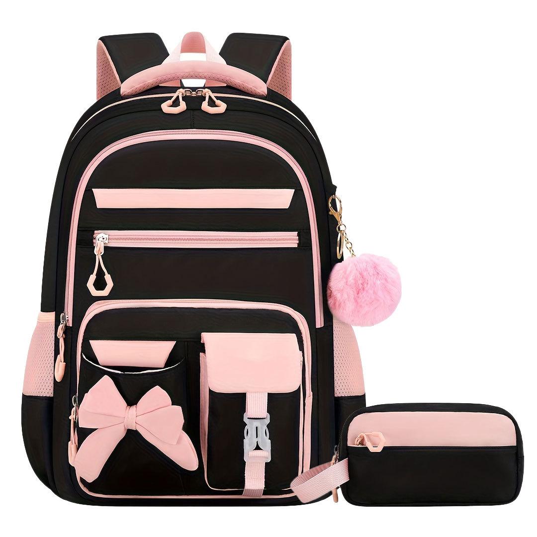 Schattige Studententas 3 stuks/set Basisschooltas Konijnen en Kwikzand Kawaii Studententas Tiener Meisjes Handtas Rugzak