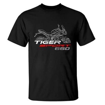 T-shirt d'été à manches courtes Triumphs Tiger Sport, 100 % coton, col rond, tailles S à 5XL, collection 2024 pour homme.