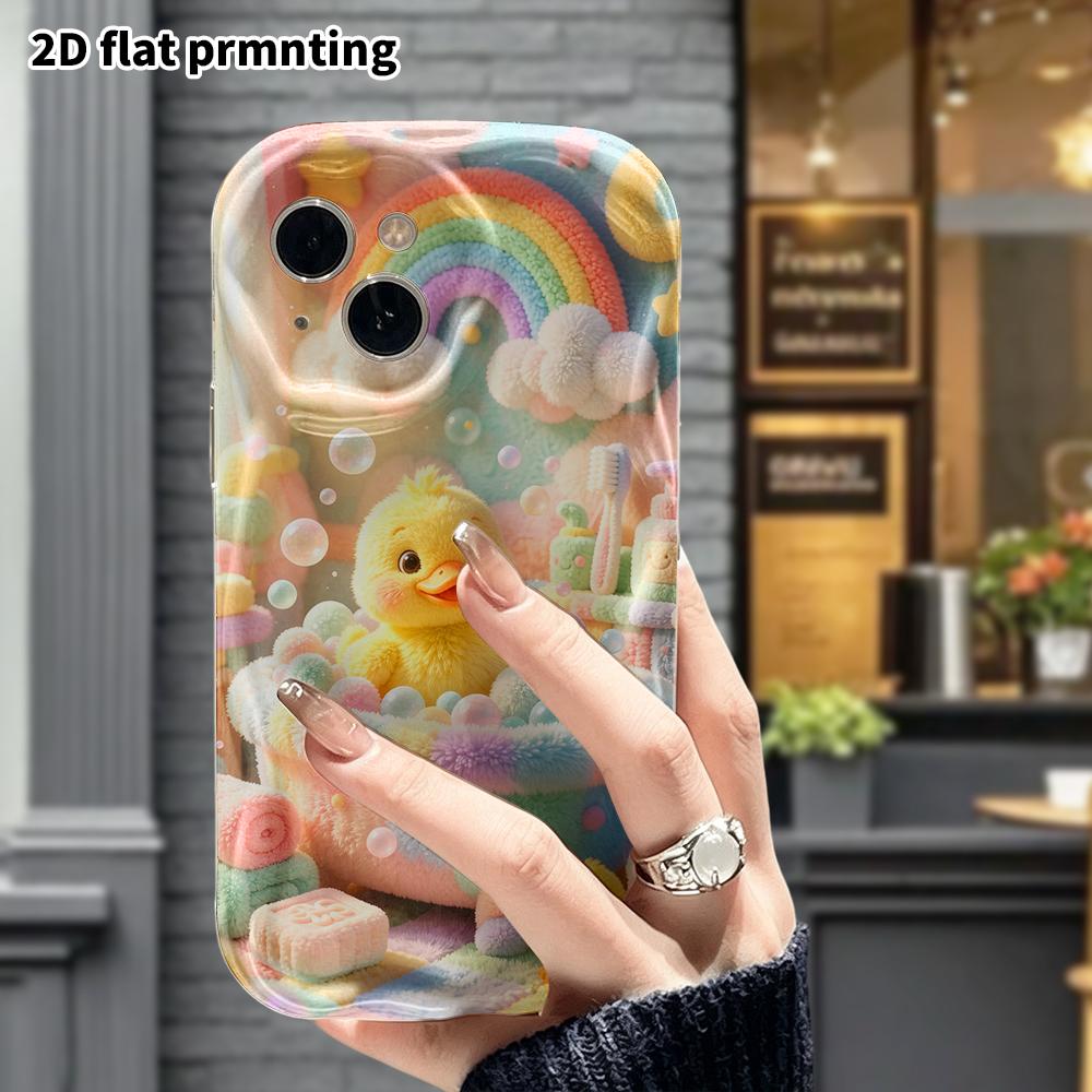 Phone Case: 2D Flat, Suitable for iPhone 18, 17, 16, 15, 14, 13, 12Pro Protective Case, Bubble Bath, Perfect Christmas and Halloween Holiday Gift