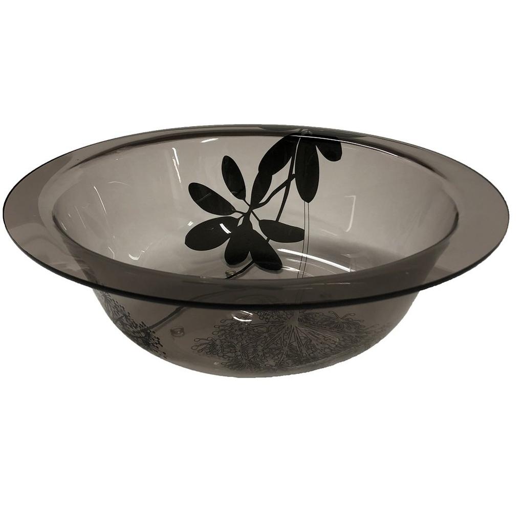 Senko Sarina Washbowl Basin Diameter 28cm Brown Transparent clear background with plant pattern Modern 55222 approx.