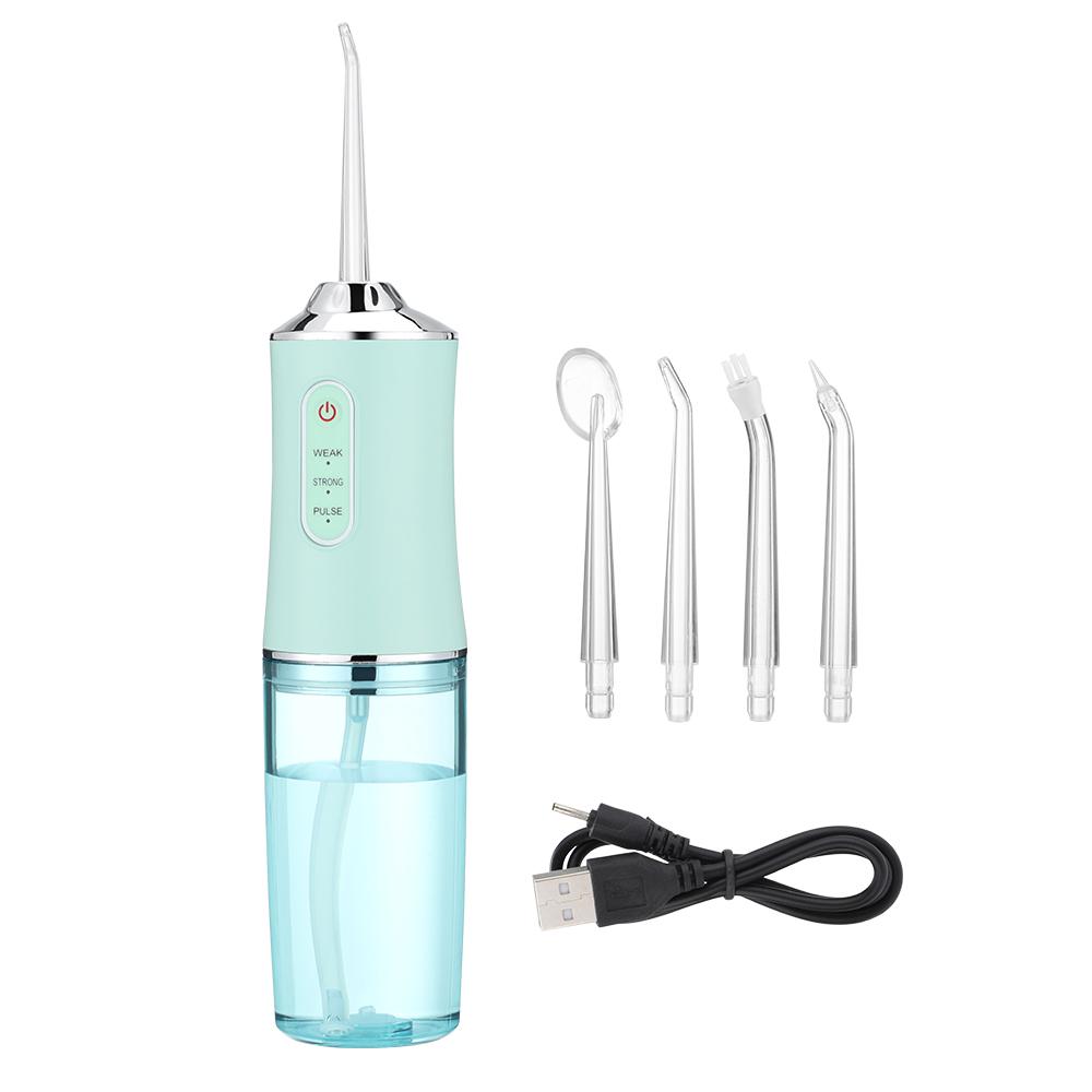 Portable Oral Irrigator Rechargeable Water Flosser Dental Water Jet Water Tank tooth Cleaner intelligent punch 220ml 3 Modes