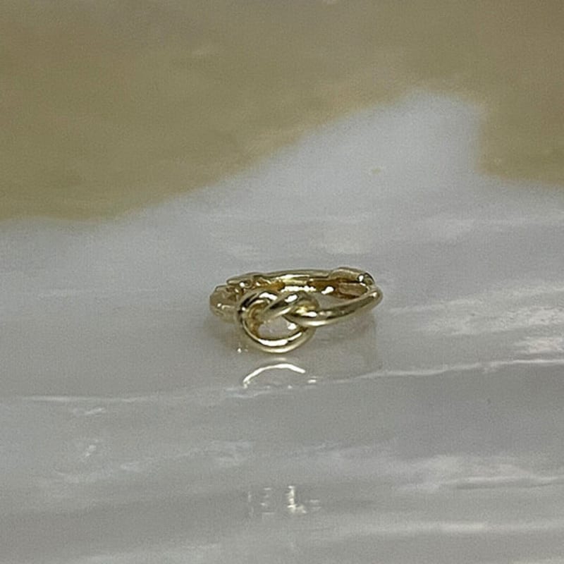 MARQUEMENT 10K 14K Mini Krakeling Enkele One-Touch Oorbellen (Individueel)