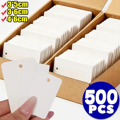 500pcs Blank Printable Hang Tags DIY Display Cards for Painting Graffiti Creative Clothing Gifts Marking Small Business Supplies