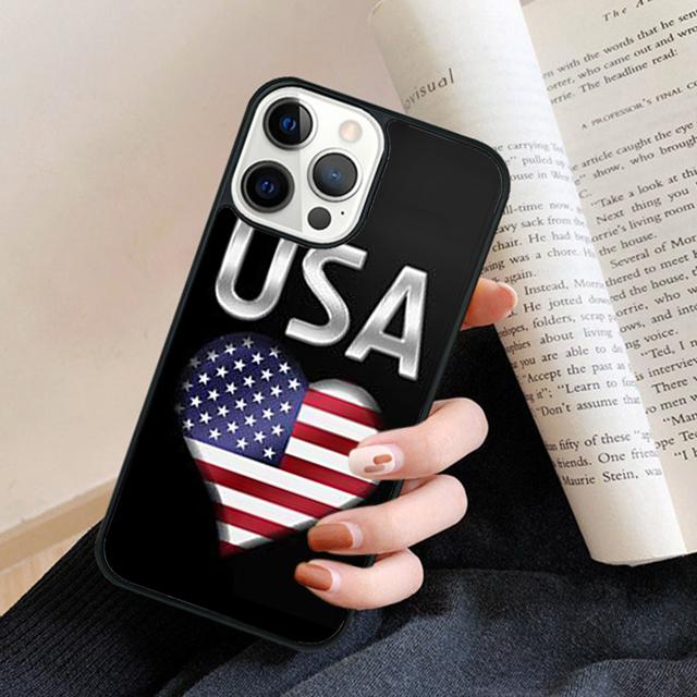 American Flag Phone Case Back Cover for iPhone 17 Air 16 15 14 13 11 12 Pro Max Plus Fundas Coque