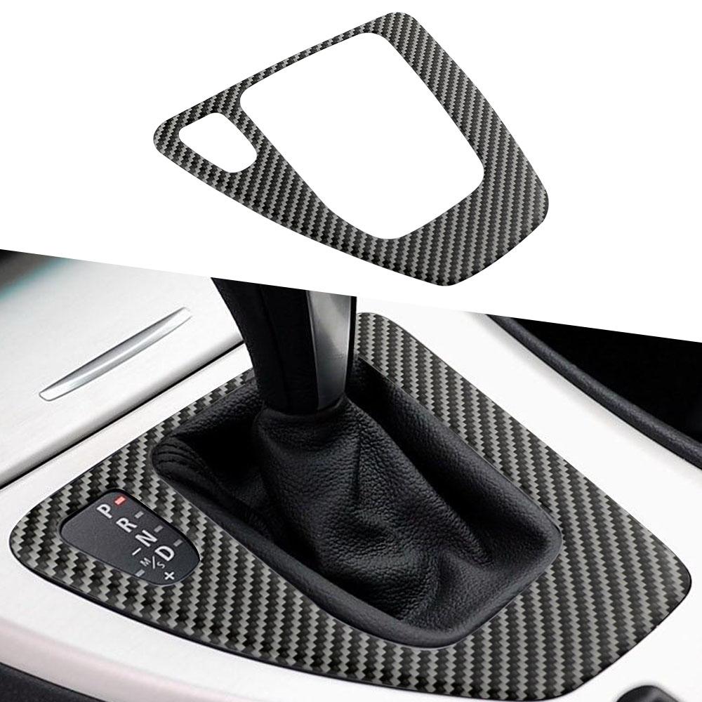Car Gear Shift Control Panel Cover For BMW 3 Series E90 E92 E93 2005-2012 Imitation Carbon Fiber Sticker Trim Accessories