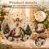 Religiöse Feiertagsdekorationen Weihnachten Perlmuttmalerei Sonnenfänger-Set, 3D Krippe/Weihnachtsmann/Vogel/Baum Festliche Heimdeko Akzente Perlen
