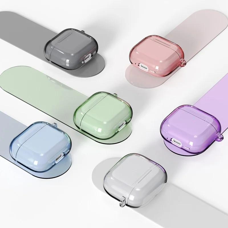 Transparent for AirPods 5 4 3 1/ 2 Secure Lock Cover for AirPods Pro 2 Pro 3 Phone Stand Anti Scratch Earphone Protective Case