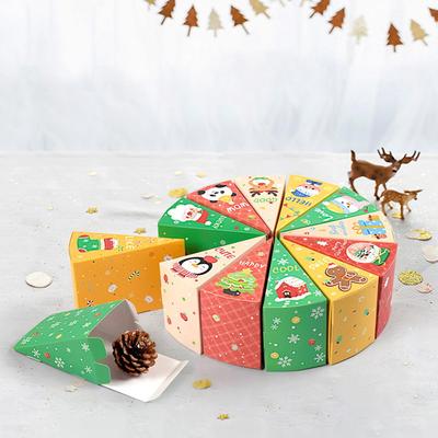 Calendar Advent Boxes Empty 12 Piece Fillable Treat Storage Christmas Goody Treat Boxes for Kids Jewelry Toys Wedding Holiday