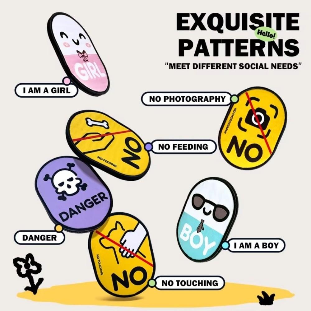 Waterproof Pet Identity Decals Cartoon Decorative Dog Social Stickers New Pet Tag  Dog Walking