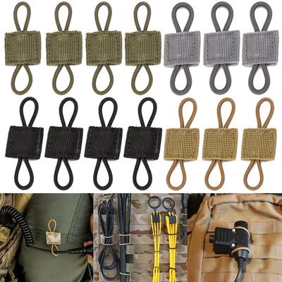 4pcs Tactical Gear Holder Molle Backpack Buckle Carabiner Clips Webbing Retainer Elastic Binding Ribbon Buckle for Tactical Vest
