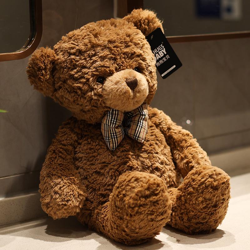 

80cm Cute Claire Bear Plush Toy with Bow Tie - Adorable Gift for Girls 80cm