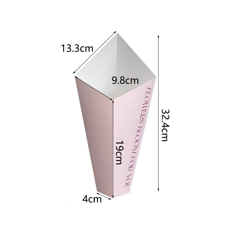 Triangle Flower Wrapping Paper Box Bouquet Packaging Material Bag Hug Bucket Arrangement Graduation Wedding Party Decor Supplies