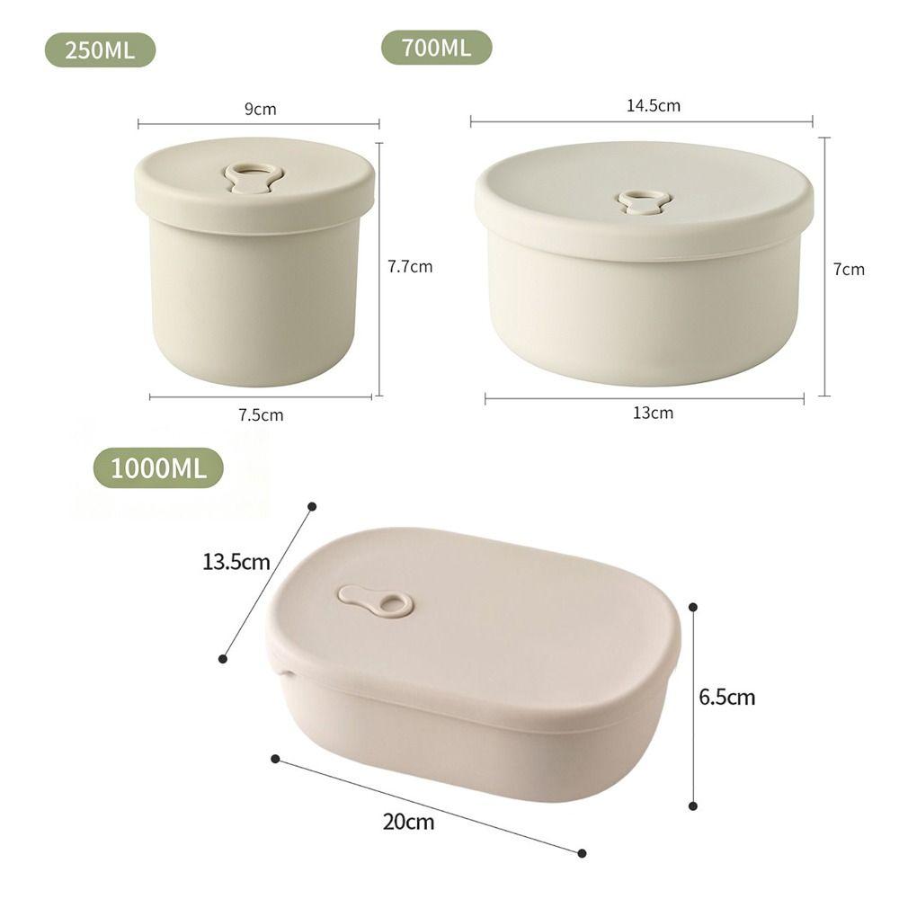 Large-Capacity Portable Bento Box Foodgrade Silicone Sealable Bowl Silicone Lunch Box For Students